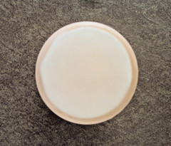 Collectible Satin Pink Cased in White Tumble with Inverted Coin Dots
