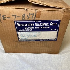 Vintage Morgantown Glassware Guild Smoke Gray Iced Tea Glasses Set of 8 Orig Box