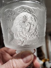 LG WRIGHT GLASS WESTWARD HO SPOONER/SPOON HOLDER 6 1/2″