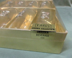 Libbey Glass UNICORN Crown Collection Vintage Gold Medallion Tumblers Set of 8