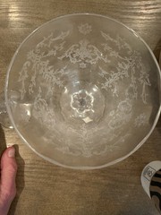 This is a vintage Fostoria “Navarre” etched crystal stemware glass
