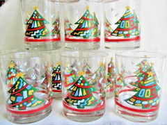 12 Libbey Christmas Glasses – Holiday Trees Rocks 13 1/2 oz NEW ORIGINAL BOX!