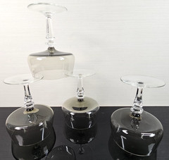 4 Lifetime Serenity Smoke Champagne Sherbet Set Vintage Elegant Stemware MCM Lot