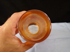 Vintage Fenton Marigold Carnival Glass Bouquet Pattern Tumbler