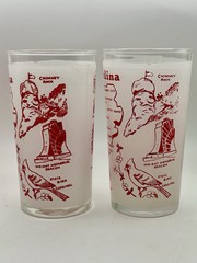 Vintage State Souvenir Juice Glasses Federal Glass Co – Pick from NC, MS & TX