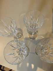 Royal Doulton Lot Of 4 Crystal wine Glasses 81/2” X 3” On Base Royal Doulton