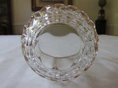 (4) Cristal D’Arques France LONGCHAMP Gold Cut Crystal Dbl Old Fashioned Glasses