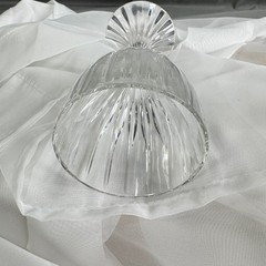 Set 10 Lead Crystal Optic Ribbed Goblets Wine Glasses 6.5in Fluted Foot Heavy