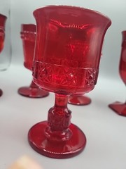 6 L. G. Wright Glass Red Summer Patriotic Republican Party Assorted Unique Set