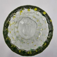 Hand Blown Art Glass Spotted Polka Dot Whiskey Old Fashioned Tumblers Set of 3