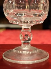 Vintage Tiffin Franciscan Kings Crown Ruby Flash Thumbprint Cordials Set of 5