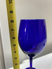 Vintage Libbey Cobalt Blue Premier Wine Goblets. 8 3/8”Tall. 14.5 oz