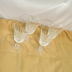 Vtg. Discontinued Set Of 4 Wine glasses Tuilleries Villandry pattern 6.25”Tall