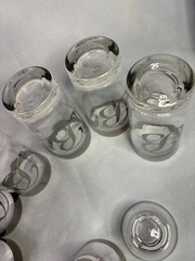 Platinum Rim Highball Glasses Monogram B Glastonbury-Lotus, Dorothy Thorpe Style