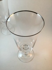 Nortake Paris Set of 7 Platinum Trimmed 14 Ounce Water Goblets
