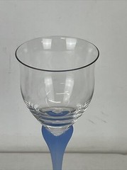 MIKASA Crystal SEA MIST SAPPHIRE Frosted Blue 9.5” Replacement Water Goblet