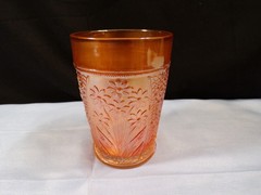 Vintage Fenton Marigold Carnival Glass Bouquet Pattern Tumbler