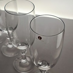 Tapio Wirkkala Iittala set of six vintage beer goblet glass 1980s Finland