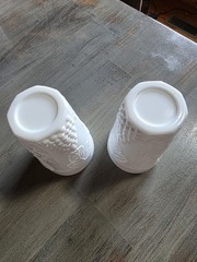 Indiana Glass Colony Harvest Milk Glass Grape Leaves Tumbler Glass – Set of 2