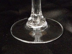 Crystal Champagne Wine Flute Diamond Ribbed Pattern Vintage