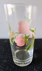 Single Libbey Franciscan Desert Rose 14 Ounce Glass Tumbler 6 1/4″ Replacement
