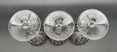VTG Lausitzer LA16 Ruby Cut to Clear Crystal Hock Wine Glasses 8” Set of 3