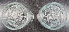 (2) Libbey Chivalry Clear Whiskey Sour Glasses Set Textured Rock Sharpe Stemware