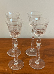 Set of 4 – Vintage Libbey Rock Sharpe Buckingham Cordial Glasses