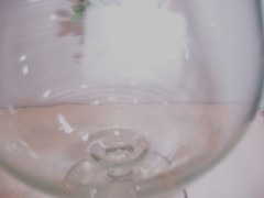 VINTAGE VIKING USA SILVER/WHITE ROSES 25TH. ANNIVERSARY FISHBOWL GOBLET