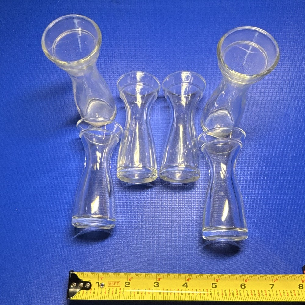 Unmarked 6-Piece Clear Glass Cordial Glass Set – 1 oz Capacity, Glass