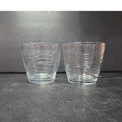 Libbey Orbita Old Fashioned Glasses, Set of 2, Replacement Wave Pattern Tumblers