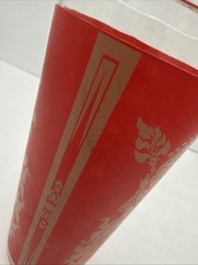 Vntg 1960’s Culvers Red & Gold Siam Thai Goddess 4 High Ball Glasses 6.25” Tall
