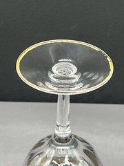 MINTON Gold Optic 4 3/8″ Cocktail Champagne Coupe Glass Tiffin or Glastonbury?