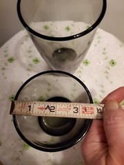SALE! WAS 35. VTG MCM 5PC BLACK/SMOKEY BLACK DRINK SET