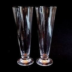 WATERFORD Marquis VINTAGE PILSNER GLASSES, Blown Crystal, 9 1/4 in, 20 oz, 2PCS