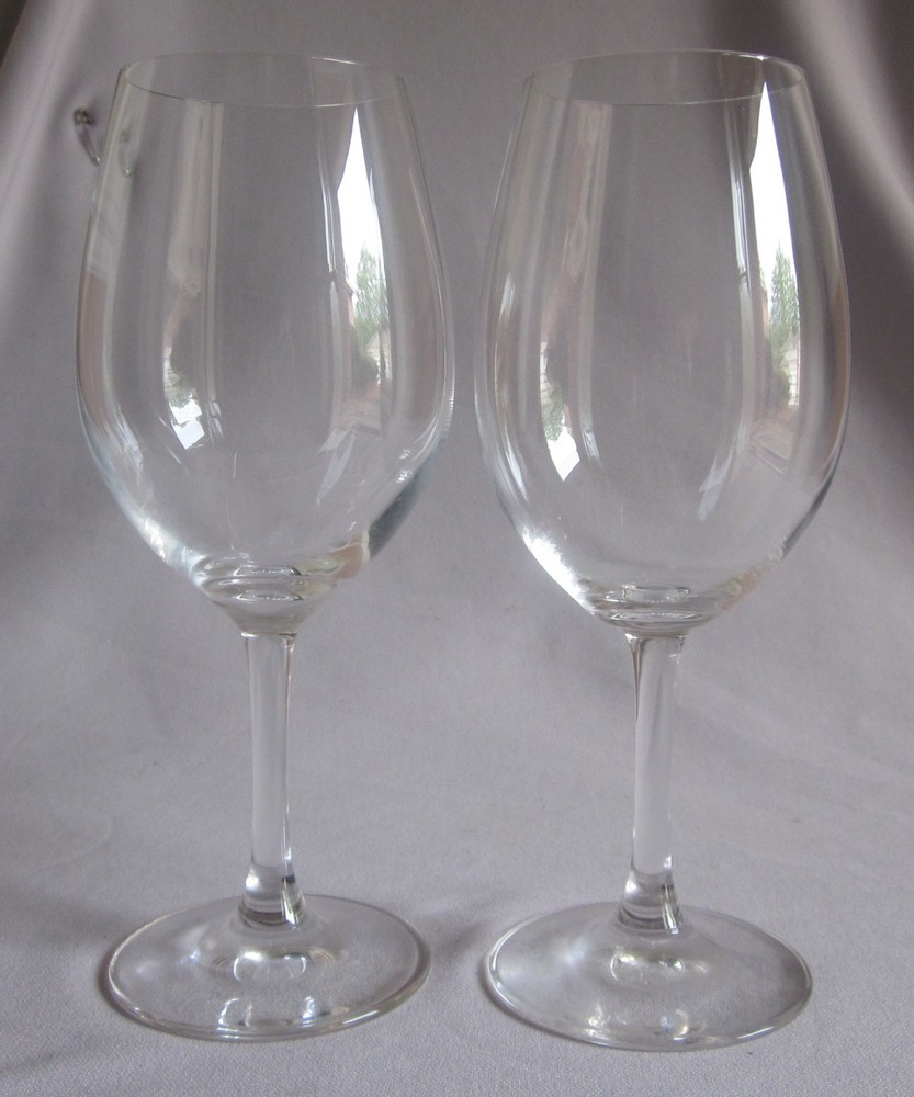 2 Red Wine Goblets Glasses Spiegelau Crystal Authentis Pattern 8 5/8″