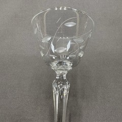 Libbey Windswept Liquor Cocktail Glass 5 5/8″ Set of 4 Stem 3001 Etched Leaf 4oz