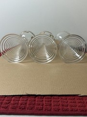 Antique Set Of3 Bohemian Art Nouveau (Jugendstil) glass goblet, Hand Blown Glass
