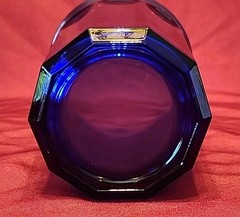 Luminarc Arcoroc Cobalt Blue Glass 10 Panel Tall Tumbler Made in France