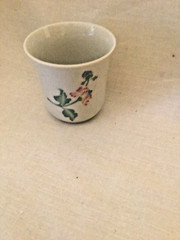 Floral Motif Made in Japan Ceramic Bedside Drinking Glass Tumbler 2.5 inch cup