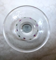 Set Of 2 Pampered Chef Simple Additions Dots Balloon Wine Glasses Multicolor