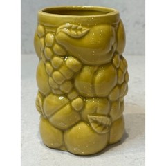 Vintage Ceramic Majolica Fruit Glasses Set of 2