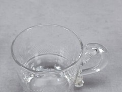 19th Century Pittsburgh Cut Blaze Pattern Handled Whiskey Taster Circa 1840 A
