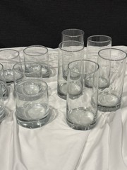 Eleven (11) Vintage Crisa Clear Tumblers & Old Fashioned Glasses