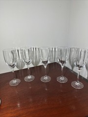 Vintage Orrefors Sweden Optica Crystal Wine Glass Clear Champagne 7.25” 1 Pc