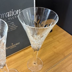 Waterford Crystal Celebration Joy Edition Toasting Flutes Set Of 2 With Box