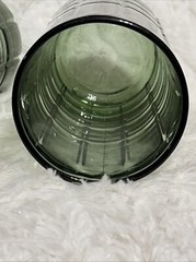 Set Of 2 Vintage Anchor Hocking Titan Green Highball 6 In Tea Glasses Tumblers