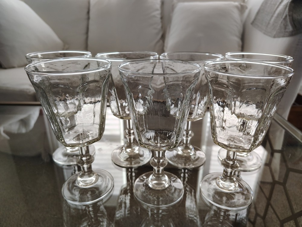 Set 7 Vintage Water Goblets 6. 75″