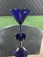 1980s Mid-Century Cobalt Blue Cosmo Glass Deep Deep Blue