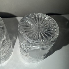 Set of 4 Glass Tumblers HORN OF PLENTY Pattern 3 5/8 “ tall excellent condition